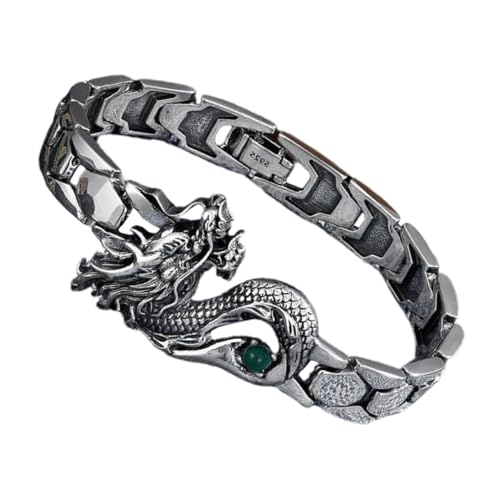 FOYTOKI Einstellbares Herren Dragon Totem Armband aus Robustem Zinklegierung mit Detailreichem Drachenmuster Modisches Neujahrsaccessoire Vielseitiger Schmuck für Alltag und Besondere von FOYTOKI