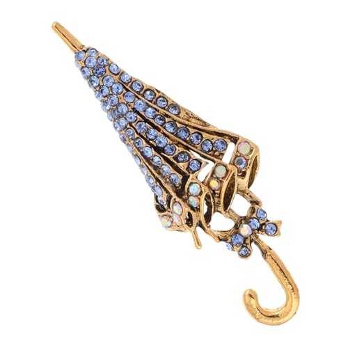 FOYTOKI Elegante Brosche für Damen mit Regenschirm design Verziert mit Funkelnden Strasssteinen Robuste Zinklegierung Vielseitiger Schmuck für Kleidung und Schals Stilvolles Accessoire von FOYTOKI