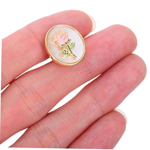 FOYTOKI Elegante Damen Manschettenknöpfe Rosenblüte Goldfarben Minimalistisches Tuxedo Cufflinks Stilvolle Hemd-accessoires für Hochzeit Business und Festliche Anlässe von FOYTOKI