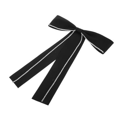 FOYTOKI Elegante Schwarze Stoff schleifenbrosche mit Strassbesatz Vorgebundene Anstecknadel für Damenblusen Kleider und Hemden Modisches Accessoire mit Feiner Verarbeitung und FOYTOKI Elegante Schwarze Stoff schleifenbrosche mit Strassbesatz Vorgebundene Anstecknadel für Damenblusen Kleider und Hemden Modisches Accessoire mit Feiner Verarbeitung und von FOYTOKI