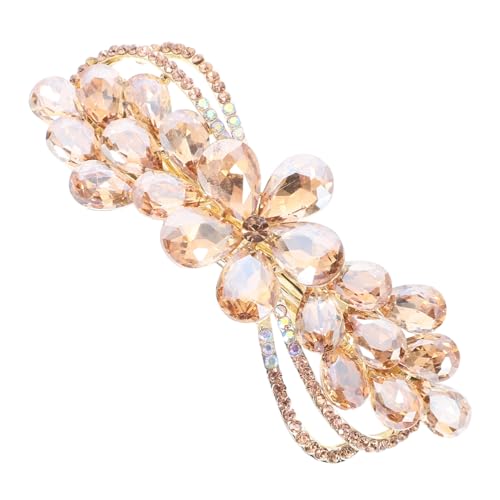 FOYTOKI Großer Haarklammer Für Damen Haarspange Mit Elegantem Design Für Hochzeiten Und Feste Einfach Zu Handhaben Und Vielseitig Einsetzbar Champagnerfarbe von FOYTOKI