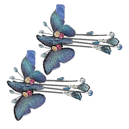 FOYTOKI 2 Stücke Strass Schmetterling Haar Clip Quaste Dekorative Haarspangen Für Frauen von FOYTOKI