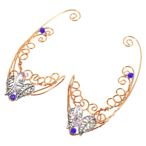 FOYTOKI Elfenohren Ohrclips für Damen Handgefertigte Non Piercing Ohrringe Schöne Ohrwraps für Festivals und Cosplay Geschenkidee für Frauen und Mädchen von FOYTOKI