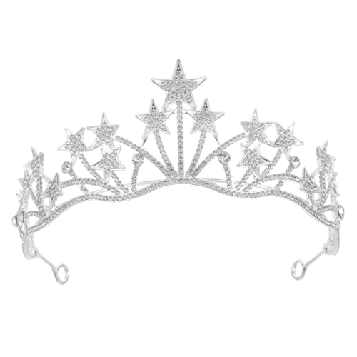 FOYTOKI Frauen Krone Sternförmiges Strass Haarschmuck Braut Hochzeits Haarschmuck Für Braut Und Brautjungfern von FOYTOKI