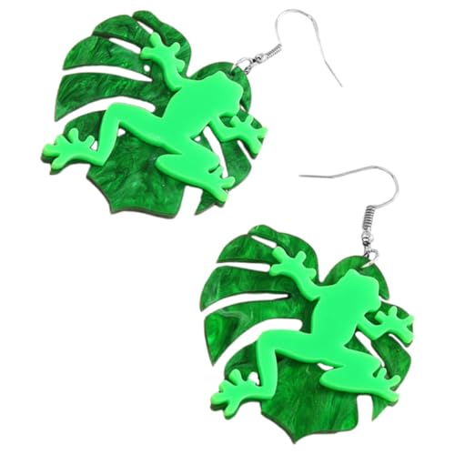 FOYTOKI Frosch Ohrringe Damen Baumelnde Ohrhänger Kreatives Design Leicht Bequem Alltag Schmuck Geschenk von FOYTOKI