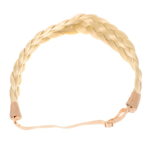 FOYTOKI Geflochtenes Elastisches Stirnband aus Synthetischem Haar für Damen Komfortabel und Verstellbar Breites Haarband zum Halten der Haare Beim Sport und Alltag Stilvolles Boho design von FOYTOKI