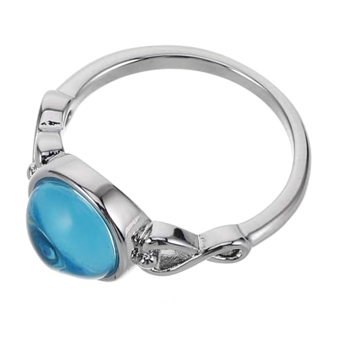 FOYTOKI Glasring für Damen Minimalistischer Schmuck Verlobungsring Hochzeitsring Us Stilvolles Design Vielseitig Einsetzbar Handwerkliche von FOYTOKI