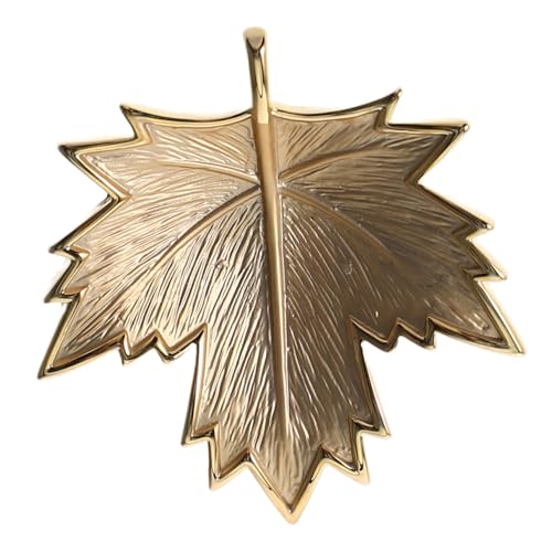 FOYTOKI Goldene Maple Leaf Brosche Vintage Emaille Anstecknadel Elegante Herbstbrosche für Damen Unisex Accessoire für Anzüge Schals Rucksäcke Mäntel Leicht Langlebig Vielseitig von FOYTOKI