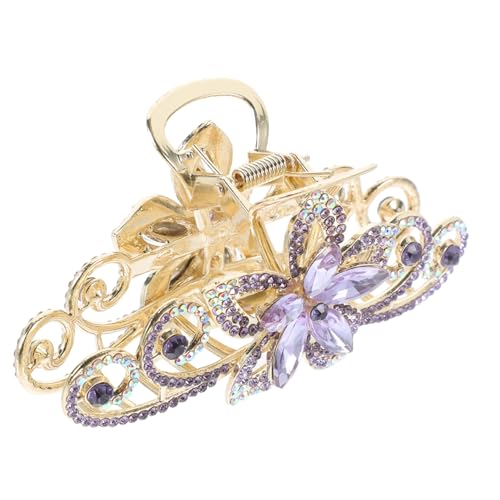 FOYTOKI Haarklauenclips Dekorative Haarklammer Große Haarklammern Für Frauen Und Mädchen Blumen Haarspange Mit Strass Accessoire von FOYTOKI