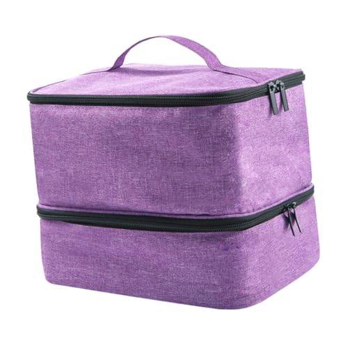 FOYTOKI Kosmetik Organizer Tasche Doppellagiger Nagellack Aufbewahrungsbeutel Tragbare Makeup Tasche Für Nagelbedarf Platzsparend Stylisches Design Für Reisen Und Zuhause von FOYTOKI