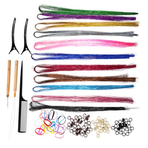 FOYTOKI Haarlametta Glitter Haarverlängerung Frauen Mädchen Haarzubehör Haarverlängerungswerkzeuge Leicht Und Modisch von FOYTOKI