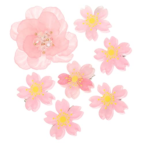 FOYTOKI 7stücke Kirschblüten-haarspange Blumen Fürs Haar Blumen-haarspange Haarspangen Für Dekorative Haarspangen Blumen-haarschmuck Für Mädchen Haarschmuck Blumen-haarspangen Für Frauen von FOYTOKI