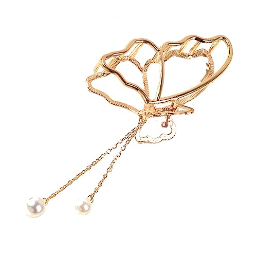 FOYTOKI Damen Haarspange Mit Perlen Und Fransen Elegante Haarklammer Für Alltag Hochzeiten Und Partys Leicht Und Tragbar Modisches Haaraccessoire Für Stilvolle Frauen von FOYTOKI