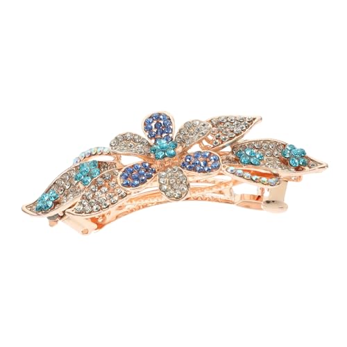FOYTOKI Frisurenclip Mit Blumenmuster Aus Strass Großer Haarklammer Für Dickes Haar Elegantes Haaraccessoire Für Frauen Für Hochzeiten Und Alltag von FOYTOKI