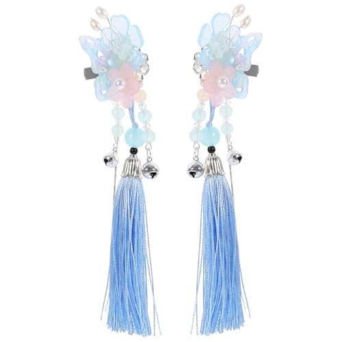 FOYTOKI Chinesische Haarspangen Mit Quaste Im Hanfu-stil Für Teenager-mädchen Legierung Und Nylon Blumen Und Motiv Haarstyling-accessoires Für Bräute Und Frauen von FOYTOKI