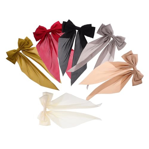 FOYTOKI 6stücke Damen Haar Clips Haarschmuck Bögen Haarspangen Haarbänder Mit Schleife Für Locken Haare Befestigungspins Für Frauen Mädchen Hochzeit Party Accessoires von FOYTOKI