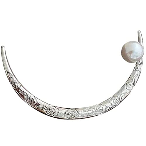 FOYTOKI Halbmond Haarnadel Mit Perlen Stilvolles Haar-styling-tool Für Frauen Und Mädchen Für Hochsteckfrisuren Retro-partys Und Besonderen Anlässe Wie Weihnachten Und Valentinstag von FOYTOKI