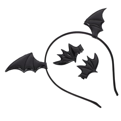 FOYTOKI 1satz Halloween Bat Headband Mit Haarclip Fledermaus Haarschmuck Für Kostüm-party Cosplay Und Festivals Bequemes Und Atmungsaktives Design Für Damen von FOYTOKI