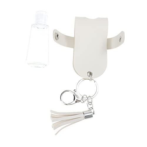 FOYTOKI Handdesinfektionsflaschenhülle Aus Leder Flaschenhalter Schlüsselanhänger Tragbarer Flaschenhülle Für Parfüm Und Handcreme Geeignet Für Küche Bad Und Camping Mit Deckel Für Auslauf von FOYTOKI