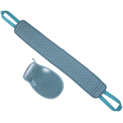 FOYTOKI Handtuch-badehandschuh-set Streifen-rücken-reibetuch Weiche Badeschrubberhandschuhe Für Das Tägliche Peeling Zufällige Farbe von FOYTOKI