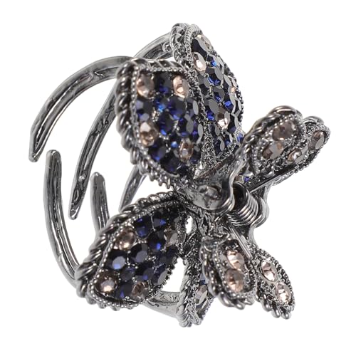 FOYTOKI Haarspange Mit Blumenmotiv Und Strass Für Damen Mittlerer Ponytail-claw-clip Rutschfest Und Vielseitig Einsetzbar Für Haartypen Stile von FOYTOKI