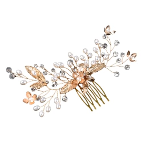 FOYTOKI Hochzeits-haarkamm Mit Strass Für Frauen Braut-kopfschmuck Mit Kristallen Braut-haarteil Für Hochzeit Bling Haar-accessoire Mit Spitze von FOYTOKI