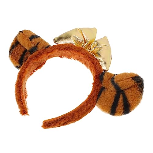 FOYTOKI Kawaii Tiger Ohren Haarreifen Für Lustiges Kostümzubehör Für Karneval Fasching Und Cosplay Mit Niedlichem Schleifenmotiv von FOYTOKI