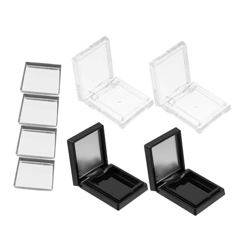 FOYTOKI Kosmetik Aufbewahrungsset Teilig Transparente und Schwarze Lidschatten und Lippenstift Trays Kompakt Wiederbefüllbar Praktisches Make Up Organizer Tablett für Reisen und Alltag von FOYTOKI
