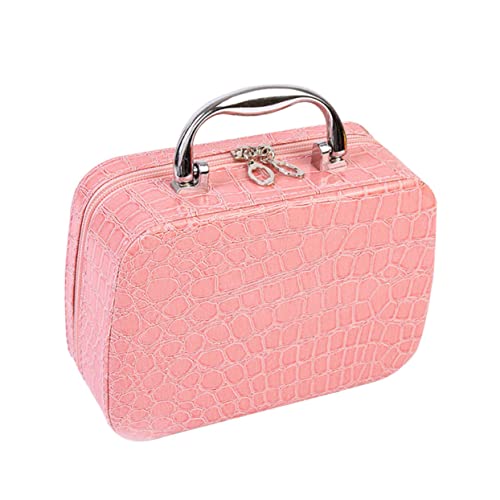 FOYTOKI Portable Kosmetiktasche Für Damen Handliche Pu Make-up Aufbewahrungstasche Mit Spiegel Stilvoll Und Praktisch Für Reisen Und Alltag von FOYTOKI