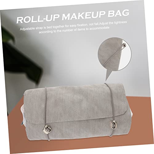 FOYTOKI Kosmetiktasche PU Reise Kulturbeutel mit Mesh Fächern Abnehmbar Faltbar Großer Toilettenartikel Organizer für Damen Leicht Kompakt Verstellbarer Tragegurt Zufällige Farbe von FOYTOKI