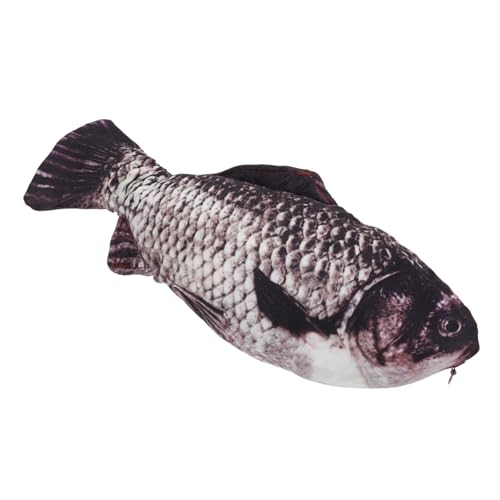 FOYTOKI Realistisches Fisch-federmäppchen Fischförmige Stifteetui Lustige Fisch-münztasche Kreatives Schreibwaren-Organizer Make-up-Tasche Robustes Stiftehalter von FOYTOKI