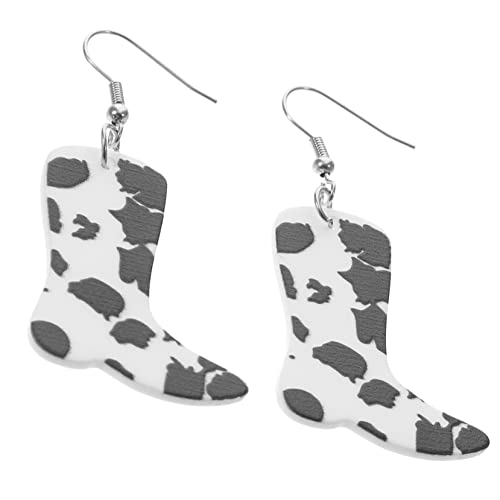 FOYTOKI Leichte Damen Ohrringe mit Kuhmuster Boot Form Haken Ohrringe für Mädchen Trendige Statement Schmuckstücke Langlebig und für Hochzeit Geburtstag Alltag von FOYTOKI