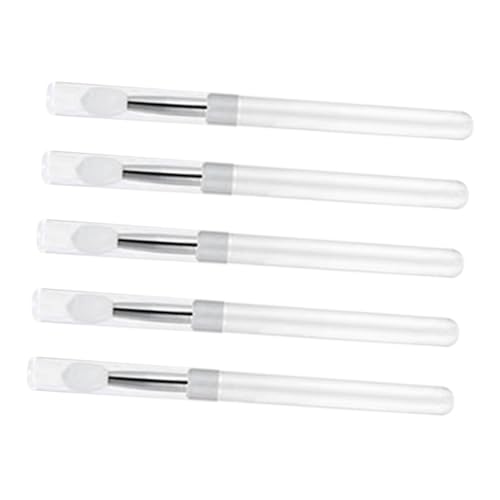 FOYTOKI 5stücke Teiliges Von Silikon Lippenpinseln Mit Deckel Tragbarer Make-up Pinsel Für Lippenstift Lipgloss Und Lidschatten Hautfreundliches Material Für Täglichen Und von FOYTOKI