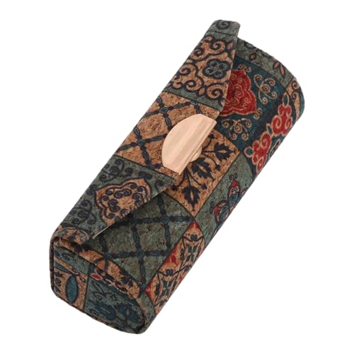 FOYTOKI Lippenstift Aufbewahrungsbox mit Spiegel Tragbarer Kosmetik Organizer aus Vintage Kork für Damen Mini Lippenstift Halter Scratch Resistant Design für Handtasche und Reisen von FOYTOKI