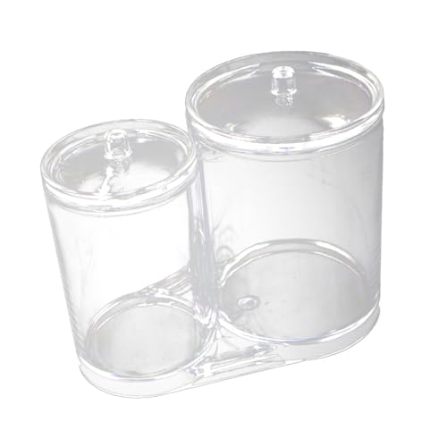 FOYTOKI Make Up Wattepads Halter mit Deckel Transparente Aufbewahrungsbox für Wattestäbchen und Kosmetik Praktischer Organizer für Bad und Make Up Zubehör von FOYTOKI
