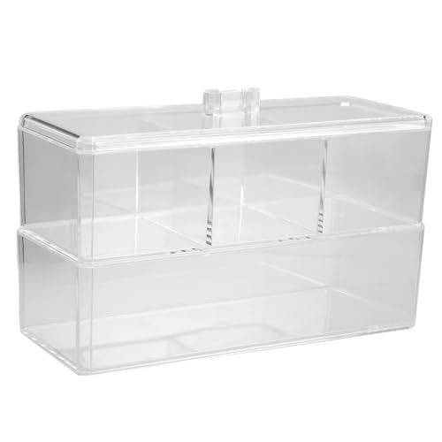 FOYTOKI Kosmetik Organizer Für Wattepads Tips Transparente Aufbewahrungsbox Mit Deckel Für Schminktisch Und Badezimmer Platzsparend Einfach Zu Reinigen Vielseitig Einsetzbar FOYTOKI Kosmetik Organizer Für Wattepads Tips Transparente Aufbewahrungsbox Mit Deckel Für Schminktisch Und Badezimmer Platzsparend Einfach Zu Reinigen Vielseitig Einsetzbar von FOYTOKI