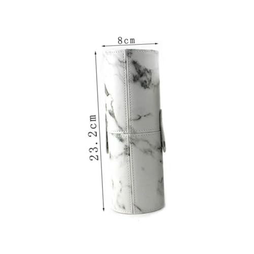 FOYTOKI Marble Design Kosmetik Pinselhalter Groß Tragbarer Makeup Pinsel Organizer PU Aufbewahrungstasche Leicht Kompakt für Reisen und Tägliche Schminkutensilien von FOYTOKI
