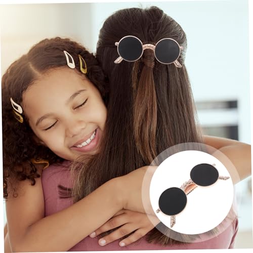FOYTOKI Metallic Haarspange im Sonnenbrillen design Große Goldfarbene Haarklammer mit Elastischem Federclip Kreative Haarschmuck für Damen für Halloween Partys und Alltag Langlebiges von FOYTOKI