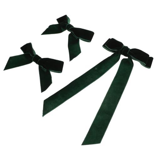 FOYTOKI 3stücke Samt-haarspangen Mit Schleife Süße Haaraccessoires Für Mädchen Und Damen Für Partys Schule Und Alltag Schonend Für Dickes Haar Rutschfeste Klammern Verschiedenen von FOYTOKI