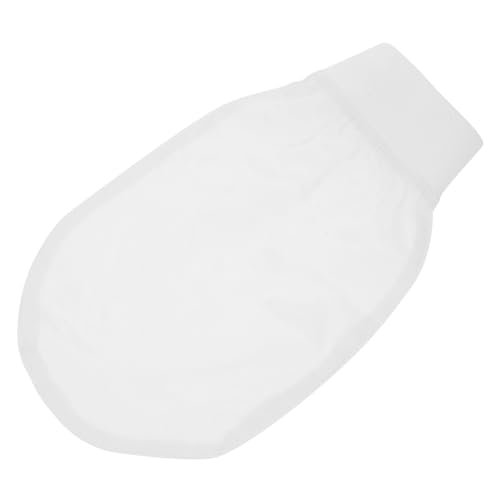 FOYTOKI Peelinghandschuh Weiß Sanftes Peeling Duschhandschuh Körper Peelinghandschuh Exfolierender Scrubber für Damen Kompakt Langlebig für Dusche und Bad von FOYTOKI