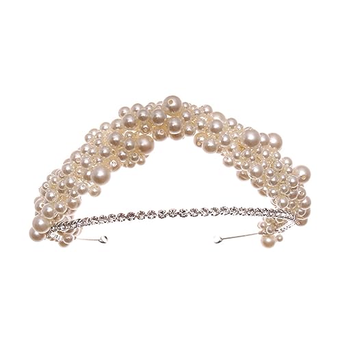 FOYTOKI Perlenhaarband Für Frauen Mit Perlen-strass-stirnband Handgewebtes Perlenkopfstück Als Kopfschmuck Für Hochzeit Party Und Andere Anlässe von FOYTOKI