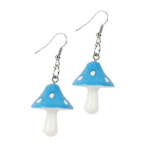 FOYTOKI Pilzohrringe für Damen Kreative Schicke Ohrhänger Blau Einzigartiger Schmuck für Partys und Besondere Anlässe Hypoallergen und Leicht Tragbar von FOYTOKI