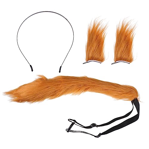 FOYTOKI Plüsch Fuchs Ohren Für Cosplay Tier Ohr Haarklemme Und Tierschwanz Lange Fuchs Ohren Für Karneval Halloween Und Kostümpartys von FOYTOKI