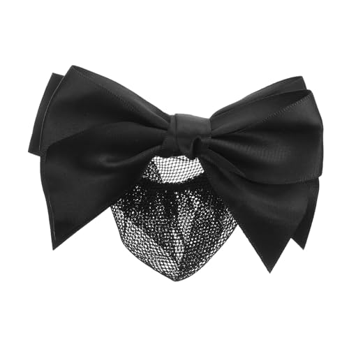 FOYTOKI Professionelles Haarnetz mit Schleife Elastisches Mesh haar duttnetz Feines Haarnetz mit Haarklammer Eleganter Haarschmuck für Damen für Büro und Tanz von FOYTOKI