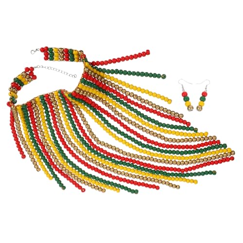 FOYTOKI Retro Holzperlen Halskette Handgefertigt Ethnisch Extravaganter Statement Schmuck Damen Buntes Boho Accessoire Vielseitig Für Alltag und Festliche Anlässe FOYTOKI Retro Holzperlen Halskette Handgefertigt Ethnisch Extravaganter Statement Schmuck Damen Buntes Boho Accessoire Vielseitig Für Alltag und Festliche Anlässe von FOYTOKI