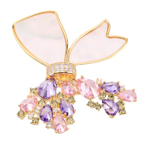 FOYTOKI Rhinestone Schmetterlingsbrosche Damenbrosche Funkelnde Kristallbrosche Vielseitige Modebrosche für Jacken Kleider Mäntel Elegant und Fein Schmuckaccessoire von FOYTOKI