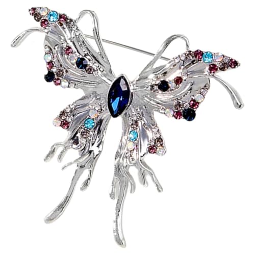 FOYTOKI Schmetterling Brosche mit Strassbesatz Eleganter Anstecker für Damen Vielseitig Tragbar an Kleidung Hut Schal Tasche Modisches Accessoire für Besondere Anlässe und Alltag von FOYTOKI