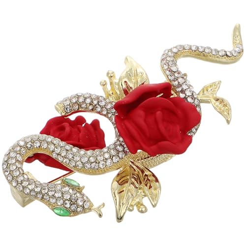 FOYTOKI Snake Brosche für Damen Hochwertiger Schmuck für Jacken Pullover Blumenbrosche als Modisches Kleidungsaccessoire Einzigartiges Design für Besondere Anlässe von FOYTOKI