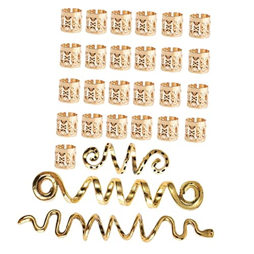 FOYTOKI Spirale Haar Spulen Flechten Haar Manschetten 28pcs Metall Dreadlock Schmuck Set von FOYTOKI