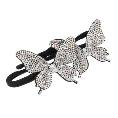 FOYTOKI Strass Schmetterlings Haarknotenformer Haar Haarknotenwerkzeug Damen Mädchen Haarschmuck für Alltag Party Reise Kristallverziert Einfach zu Verwenden Fester Griff Langanhaltende von FOYTOKI